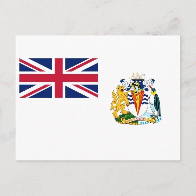Postal Bandera del Territorio Antártico Británico (Anverso)