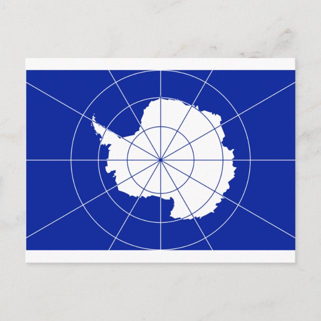 Postal Bandera del Tratado Antártico (Anverso)