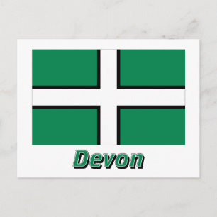 Postal Bandera Devon con nombre
