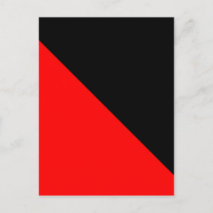 Postal Bandera diagonal negra y roja