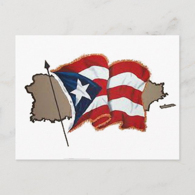 Postal Bandera e isla de Puerto Rico (Anverso)