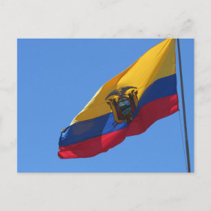 Postal bandera ecuador