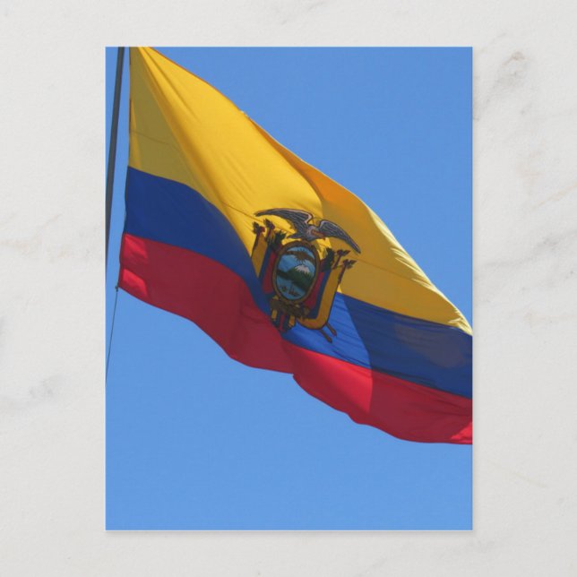 Postal bandera ecuatoriana (Anverso)