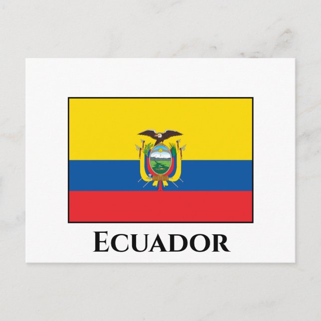 Postal Bandera ecuatoriana (Anverso)