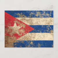 Bandera envejecida áspera del cubano del vintage