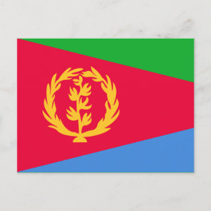 Postal bandera eritrea