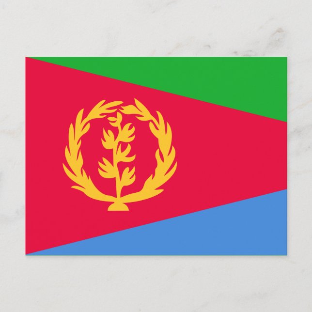 Postal bandera eritrea (Anverso)
