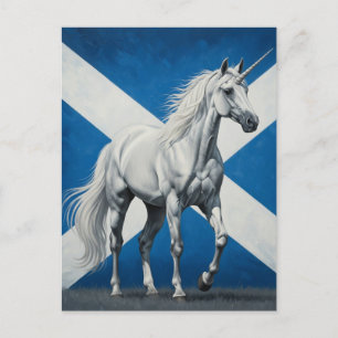 Postal Bandera escocesa de Unicorn