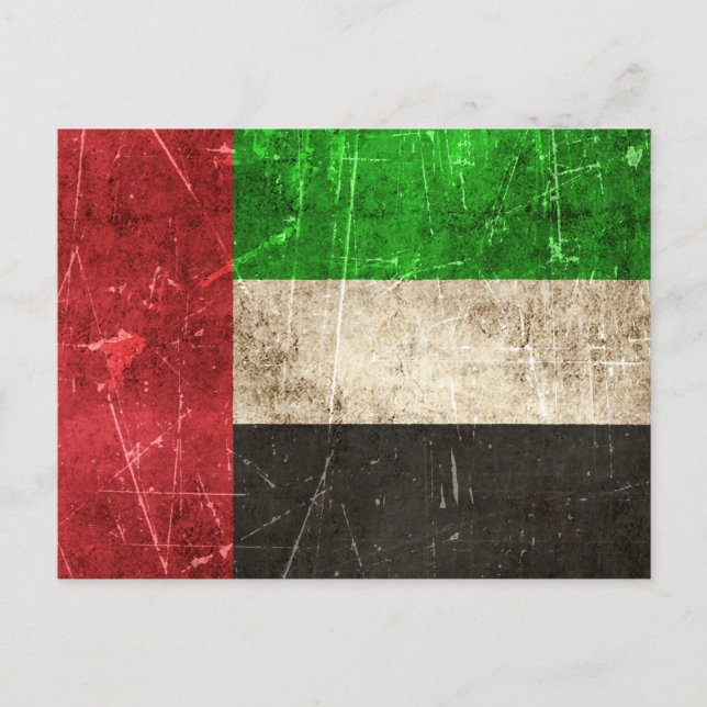 Postal Bandera escogida de época de los Emiratos Árabes U (Anverso)