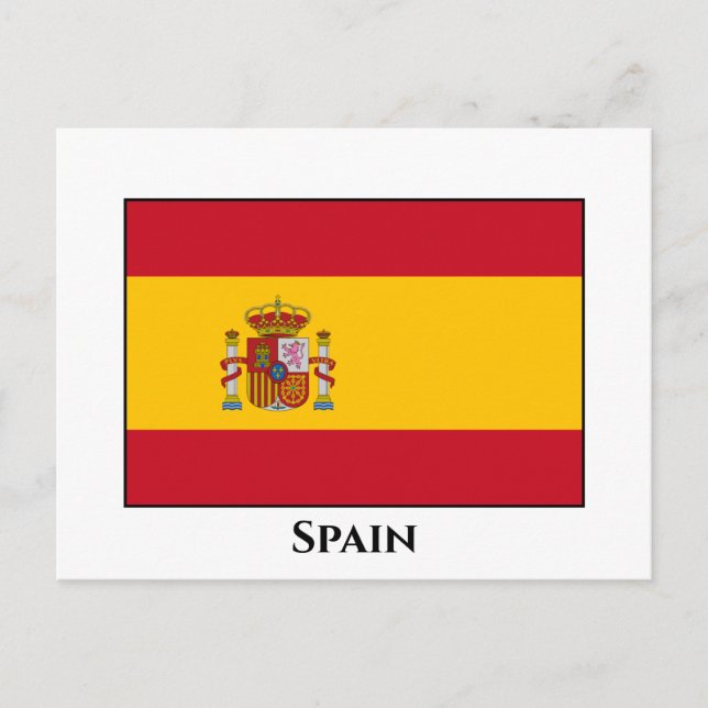 Postal Bandera española (Anverso)