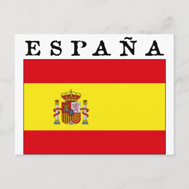 Postal Bandera Española (Anverso)