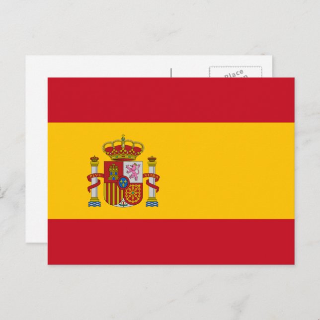 Postal Bandera española, bandera de España (Anverso / Reverso)