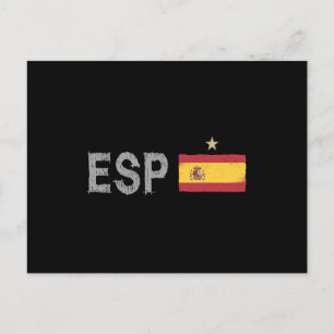 Postal Bandera española de hincha de fútbol de España