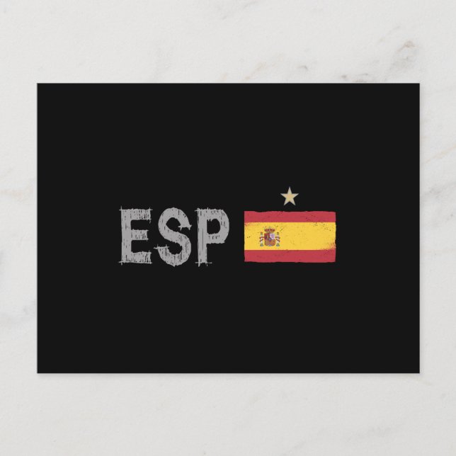 Postal Bandera española de hincha de fútbol de España (Anverso)
