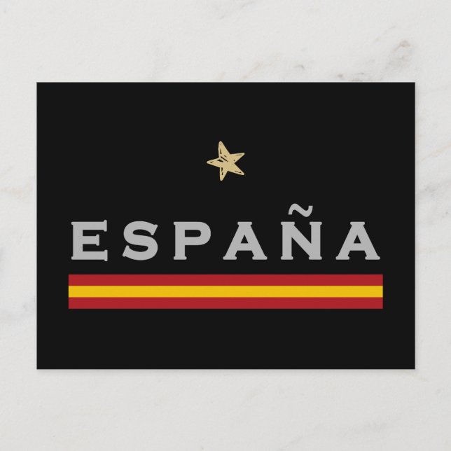 Postal Bandera española de hinchas de fútbol de camiseta  (Anverso)