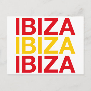 Postal Bandera española de IBIZA