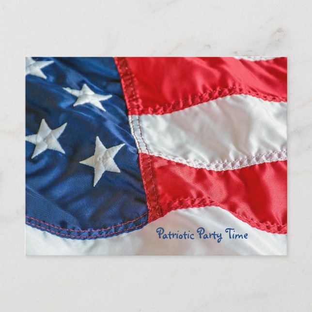 Postal Bandera estadounidense 4 de julio (Anverso)