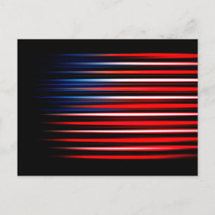 Postal Bandera estadounidense abstracta a rayas