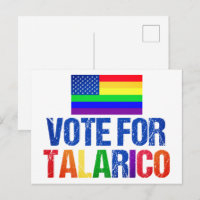 Bandera estadounidense arcoíris de Talarico Elecci