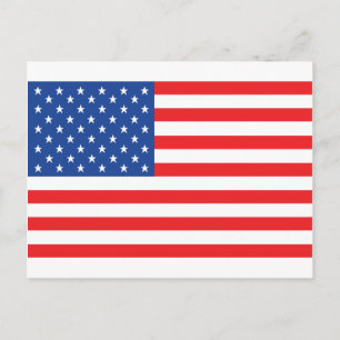 Postal bandera estadounidense azul rojo
