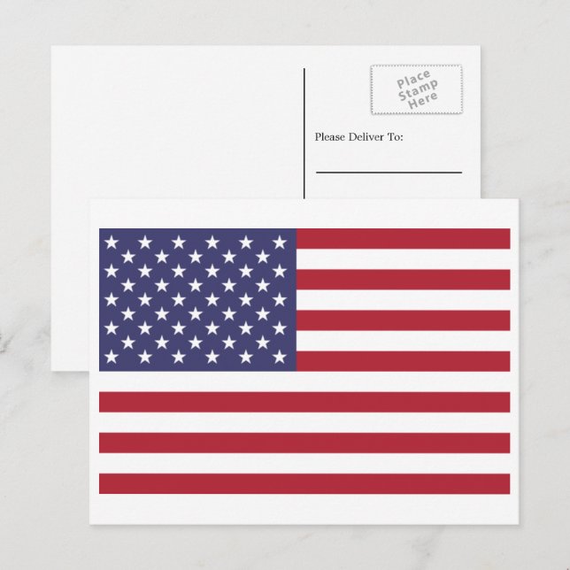 Postal Bandera estadounidense, bandera de los Estados Uni (Anverso / Reverso)