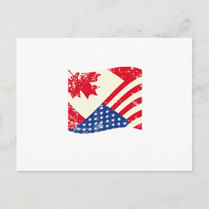 Postal Bandera estadounidense canadiense Canada America V