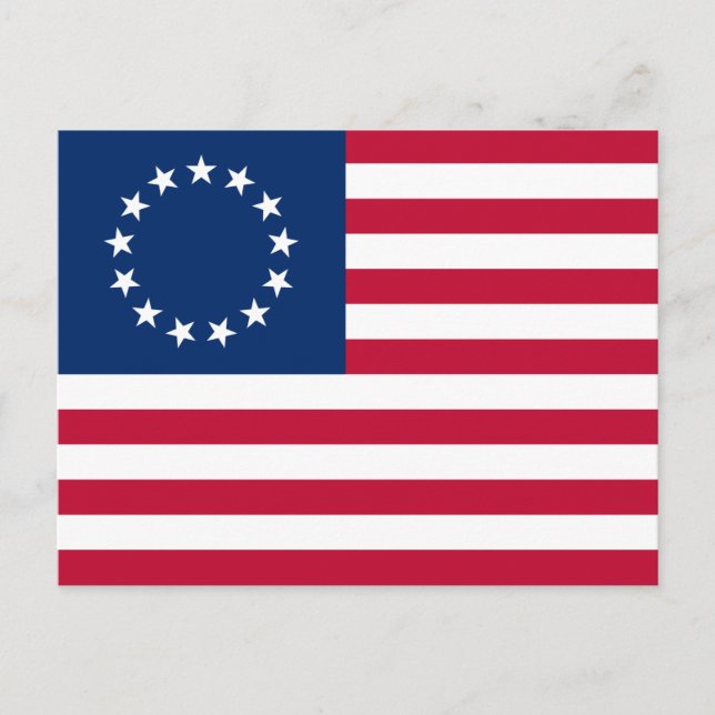Postal Bandera estadounidense de Betsy Ross (Anverso)