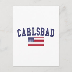 Postal Bandera estadounidense de Carlsbad