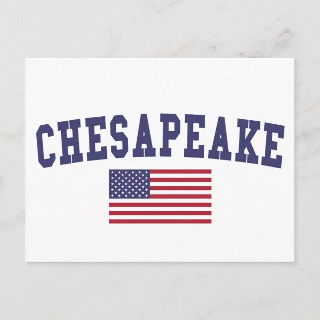 Postal Bandera estadounidense de Chesapeake (Anverso)