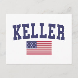 Postal Bandera estadounidense de Keller
