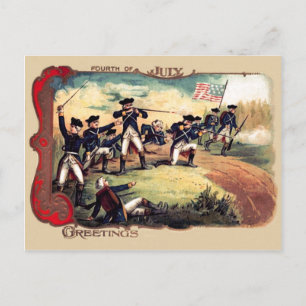 Postal Bandera estadounidense de la batalla de la Guerra 