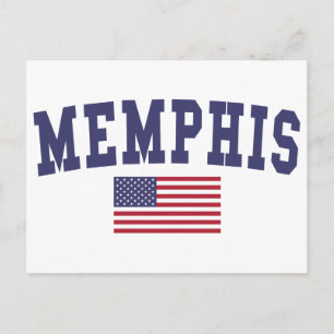 Postal Bandera estadounidense de Memphis