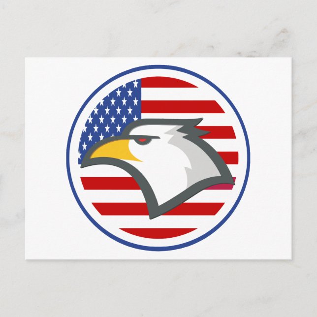 Postal Bandera estadounidense del águila (Anverso)
