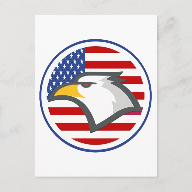 Postal Bandera estadounidense del águila (Anverso)