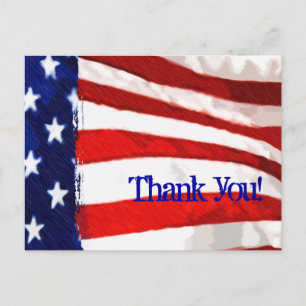 Postal Bandera estadounidense (gracias)