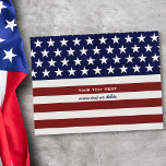 Postal Bandera estadounidense Patriótica Julio 4 Blank At<br><div class="desc">La bandera estadounidense inspirada - postal Patriótica Roja, Blanca y Azul personalizada con tu nombre, texto, dicho patriótico o simplemente borrar el texto. Muestra tu orgullo de EEUU todos los días, el 4 de julio, el Día de la Conmemoración o el Día de los Veteranos con este impresionante diseño patriótico....</div>