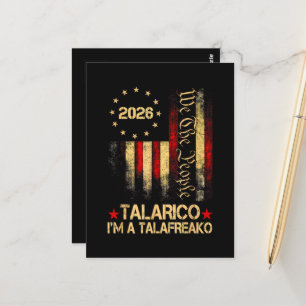 Postal Bandera estadounidense vintage partidario político