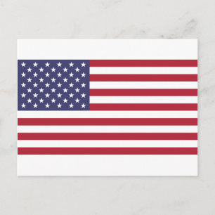 Postal Bandera estadounidense, vista completa o detallada