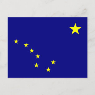 Postal Bandera estatal de Alaska