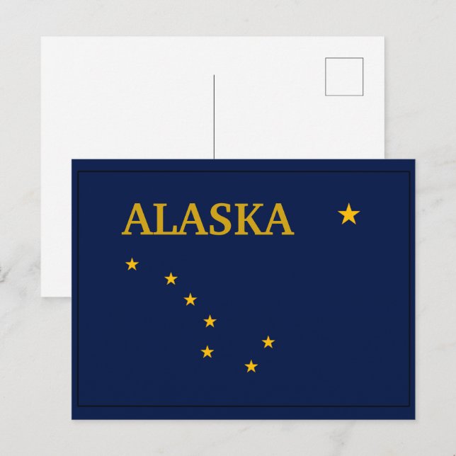 Postal Bandera estatal de Alaska (Anverso / Reverso)