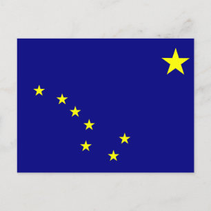 Postal Bandera estatal de Alaska