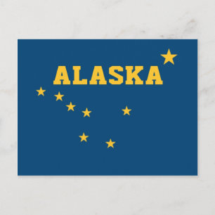 Postal Bandera estatal de Alaska