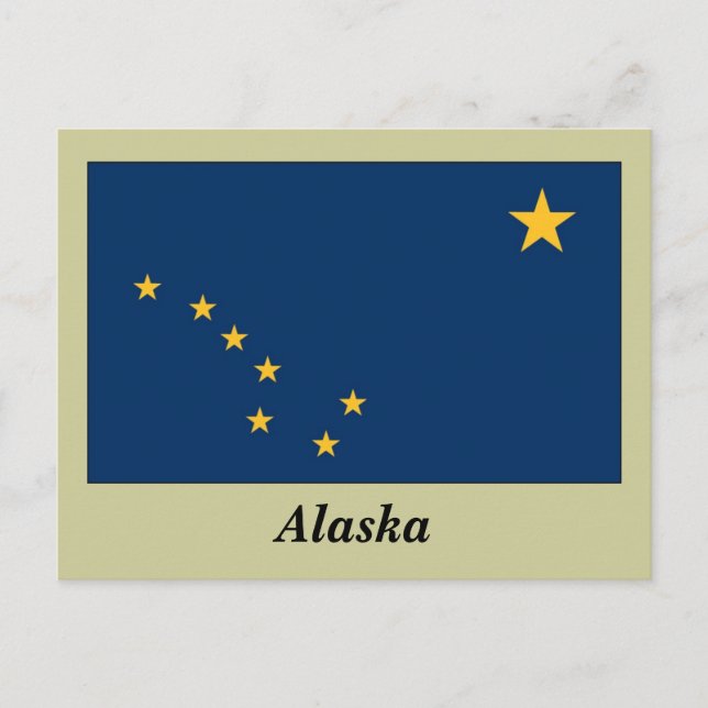 Postal Bandera estatal de Alaska (Anverso)