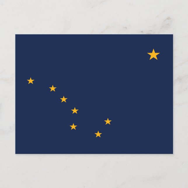 Postal Bandera estatal de Alaska, Estados Unidos (Anverso)