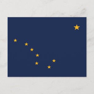 Postal Bandera estatal de Alaska, Estados Unidos