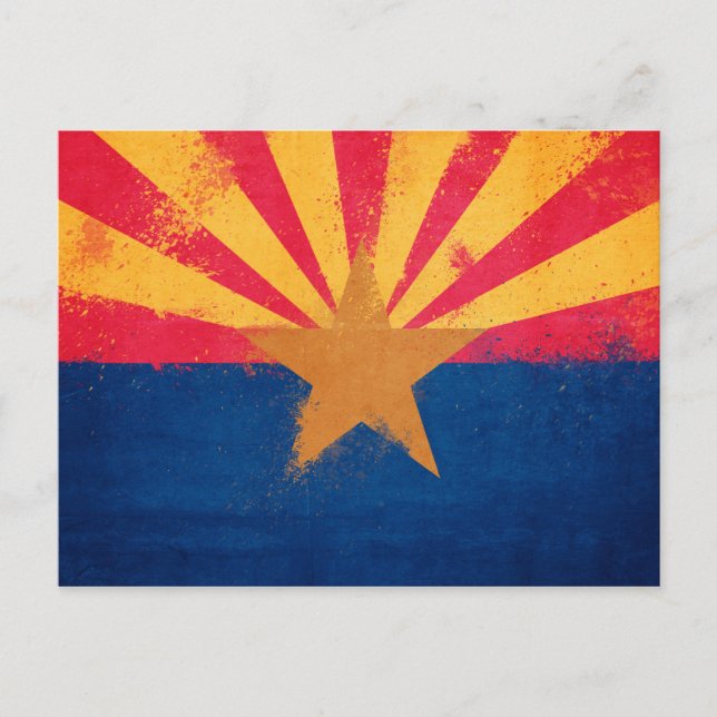Postal Bandera estatal de Arizona en peligro (Anverso)