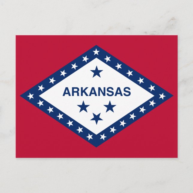 Postal Bandera estatal de Arkansas (Anverso)