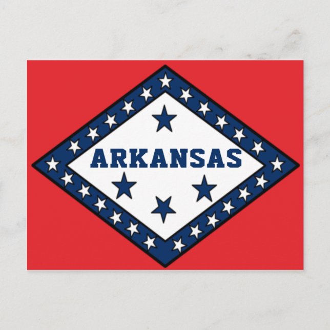 Postal Bandera estatal de Arkansas (Anverso)