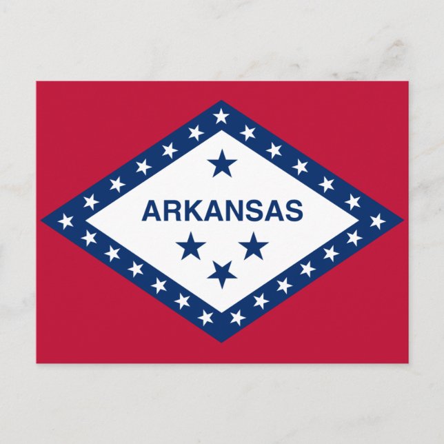 Postal Bandera estatal de Arkansas (Anverso)