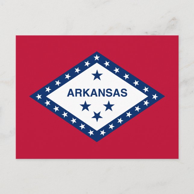 Postal Bandera estatal de Arkansas (Anverso)